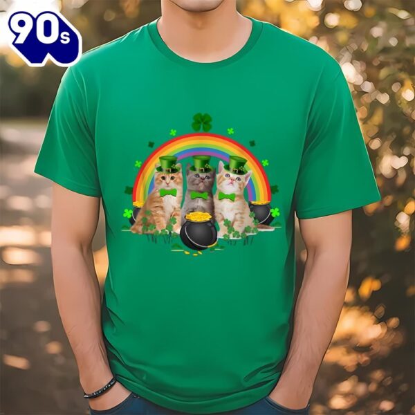 Three Cat St Patricks Day Irish T-Shirt