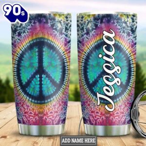 Tie Dye Hippie Peace Personalized…