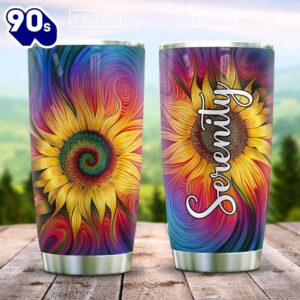 Tie Dye Hippie Sunflower Personalized…
