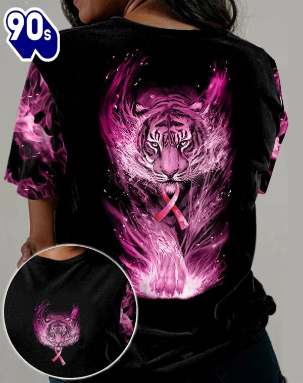 Tiger Breast Cancer – Breast Cancer Awareness 3D All Over Print Shirt