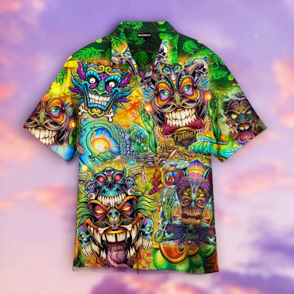 Tiki Tiki Hippie Hawaiian Shirt – Beachwear For Men – Gifts For Young Adults