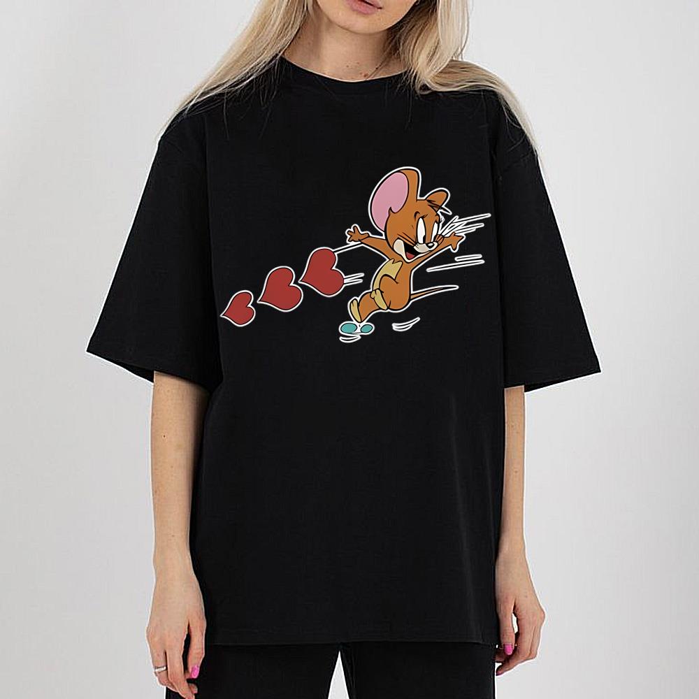 Tom And Jerry Couple Shirt For Valentine T-Shirt Valentine Hearts T-Shirt