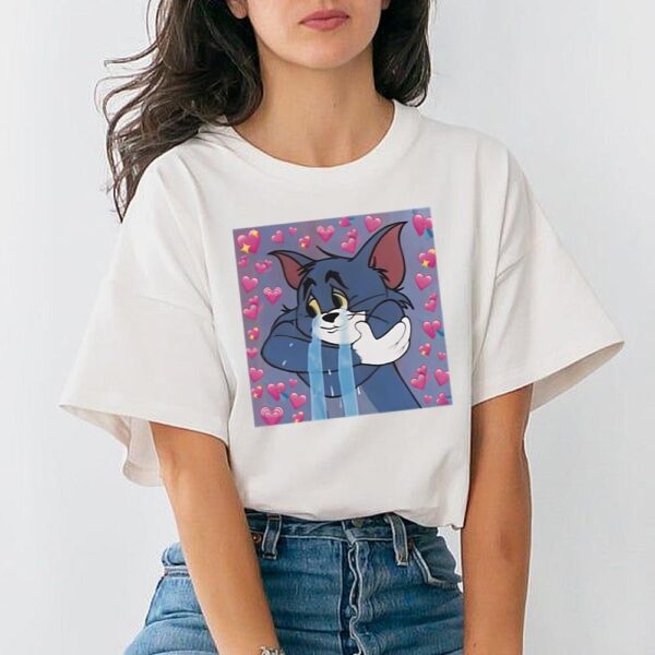 Tom Jerry Valentine Couple T-Shirt Couple Valentine Day Cute Shirt