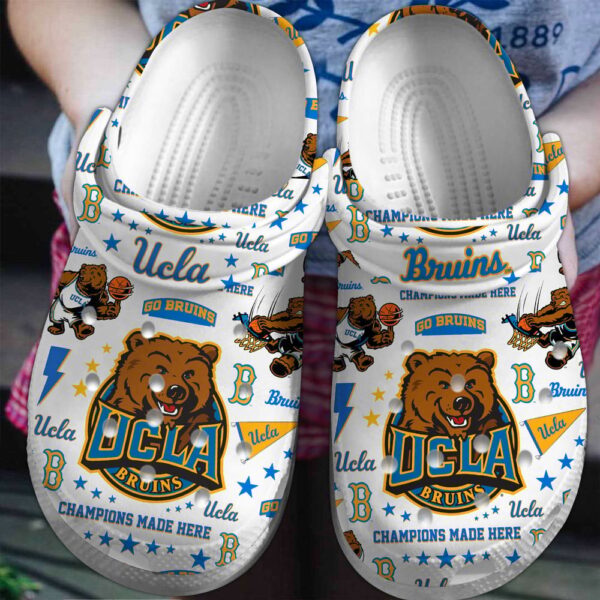 UCLA NCAA Sport Crocs Clogs Crocband Shoes Comfortable For Men Women and Kids