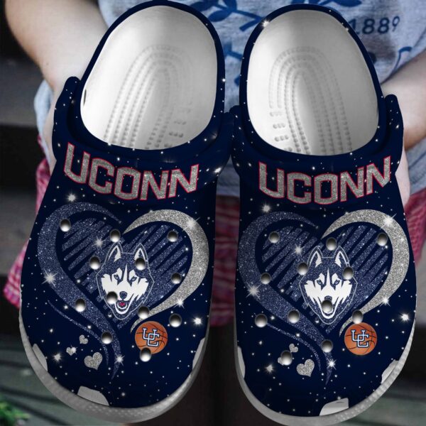 Uconn Huskies NCAA Sport Crocs Crocband Clogs Shoes Comfortable For Men Women and Kids