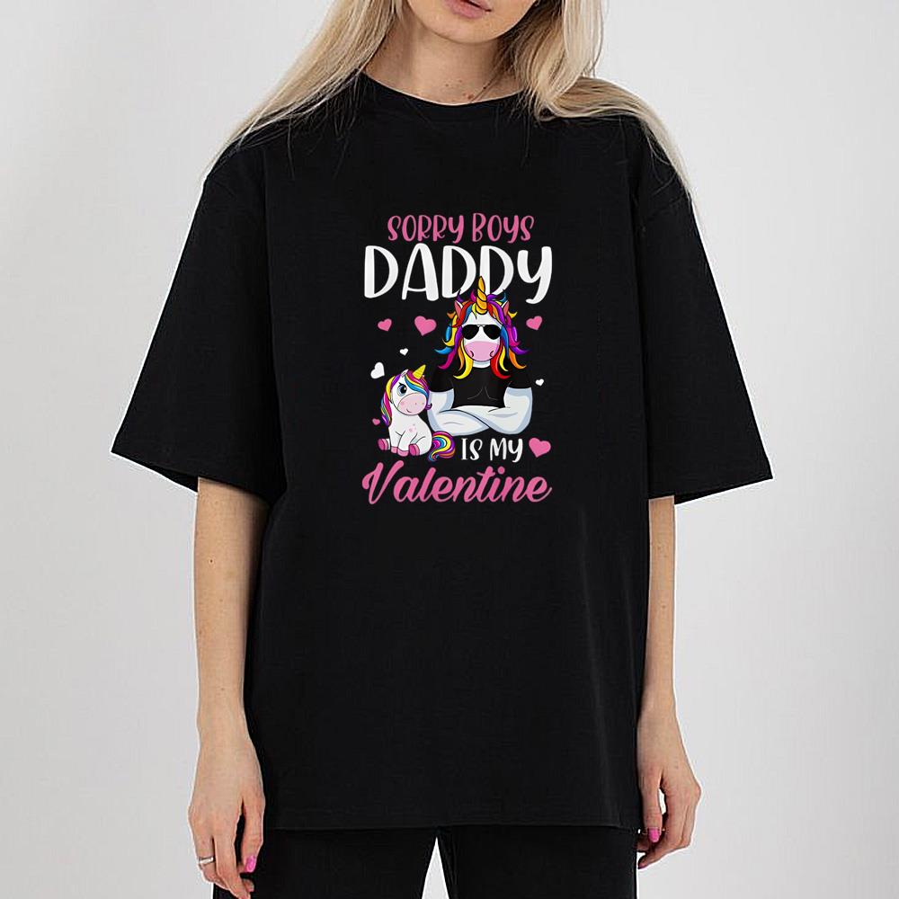 Unicorn Valentine's Day For Girls Daughter T-Shirt