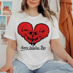 Valentine Love Shirt Skull Heart…