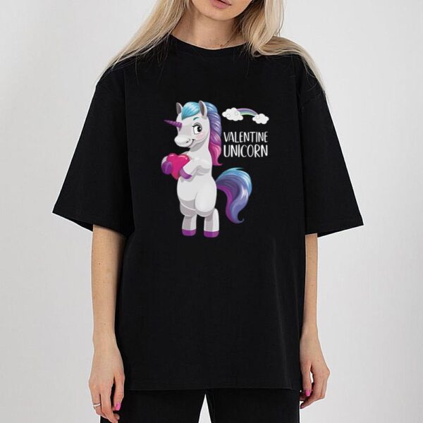 Valentine Unicorn Valentine’s Day Unicorn T-Shirt
