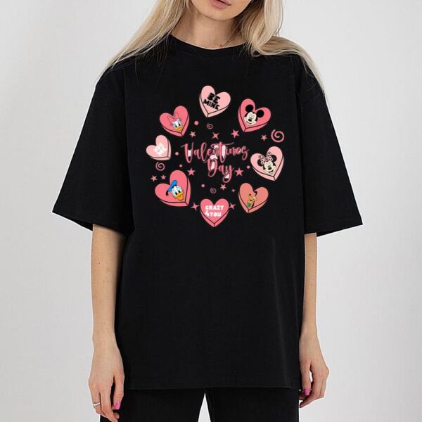 Valentines Day Mickey And Friends T-Shirt Valentine Disney Characters Tee