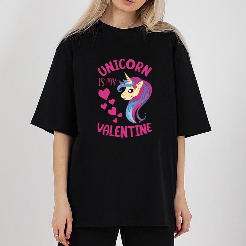 Valentine's Day T-Shirt Design Graphic Shirt Couple Unicorn Valentine T-Shirt