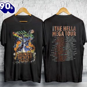Vintage Green Day Hella Mega Tour Shirt Music Rock Band Men Gift Tee