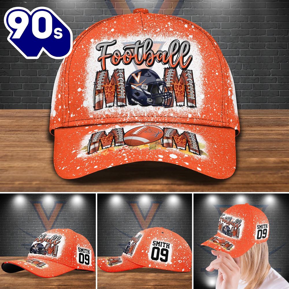 Virginia Cavaliers Bleached Cap Custom Your Name And Number NCAA Cap
