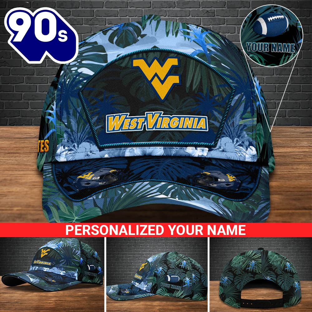 West Virginia Mountaineers Football Team Cap Personalized Your Name NCAA Cap