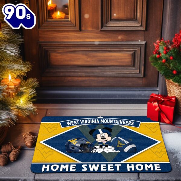 West Virginia Mountaineers NCAA And Mickey Mouse Doormat