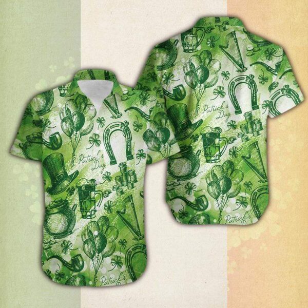 Whole Green Saintpatricks Day Hawaiian Shirt