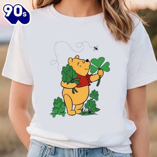 Winnie The Pooh And Lucky Clovers Saint Patricks Day Shirt
