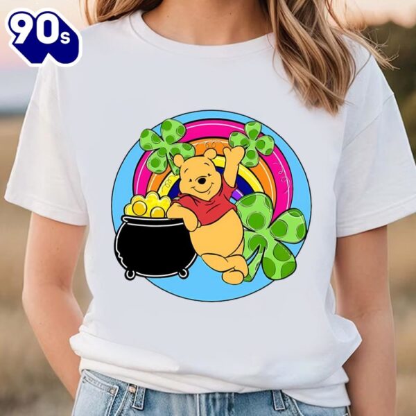 Winnie The Pooh St Patrick’s Rainbow And Shamrocks Shirt