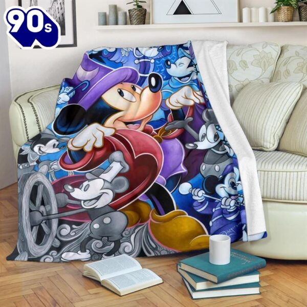 Wizard Mickey Disney Fleece Blanket Gift For Fan