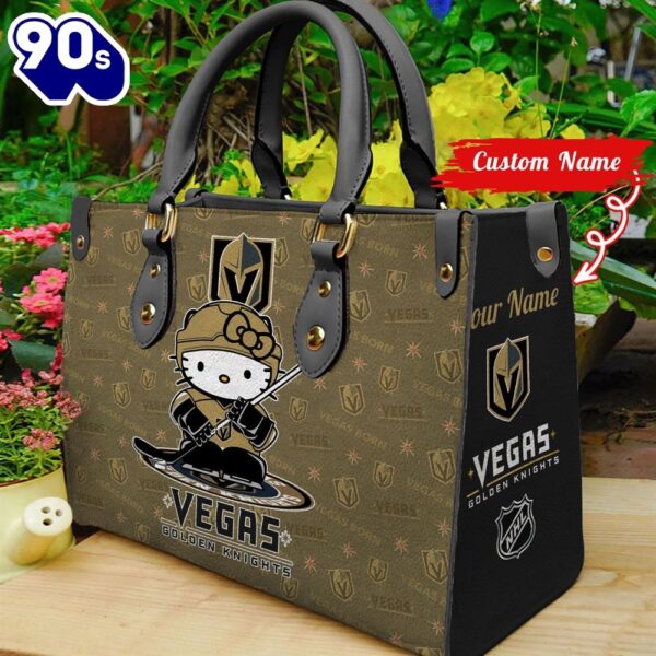 07 – Vegas Golden Knights Champions Hello Kitty Women Leather Bag