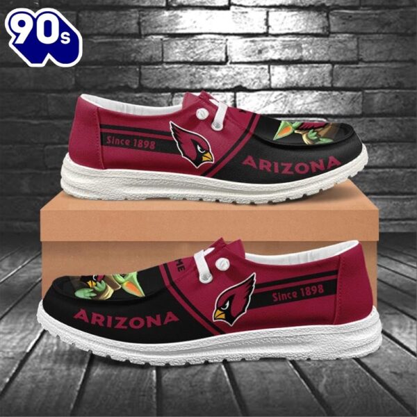 Arizona Cardinals Baby Yoda Grogu NFL Canvas Loafer Shoes