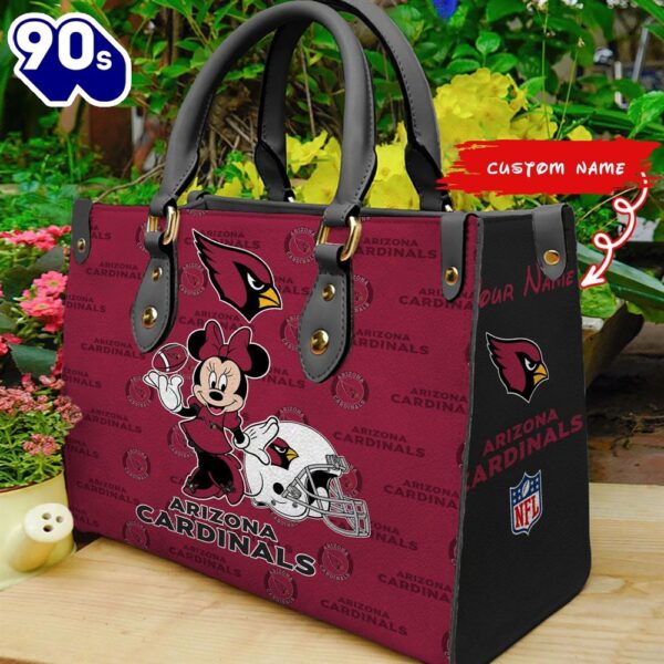 Arizona Cardinals Minnie Women Leather Hand Bag