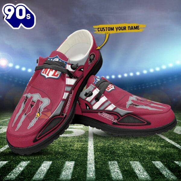 Arizona Cardinals Monster Custom Name NFL Canvas Loafer Shoes