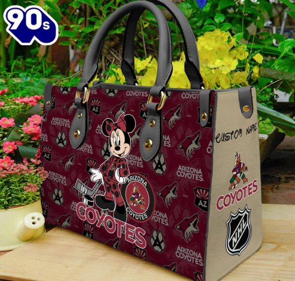 Arizona Coyotes NHL Minnie Women Leather Hand Bag