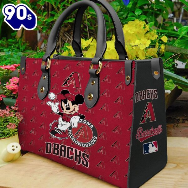 Arizona Diamondbacks Mickey Women Leather Hand Bag