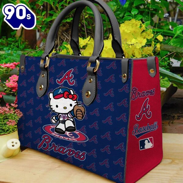 Atlanta Braves Kitty Women Leather Bag