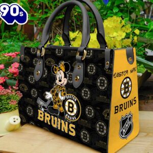 Boston Bruins NHL Minnie Women Leather Hand Bag