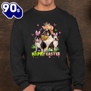 Boston Terier Dog Happy Easter Bunny Eggs Easter Shirt 3