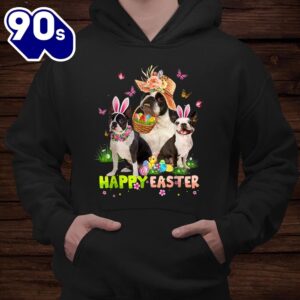 Boston Terier Dog Happy Easter Bunny Eggs Easter Shirt 4