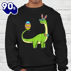 Brontosaurus Bunny Ears Egg Easter Day Dinosaur Shirt 3