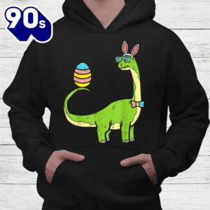 Brontosaurus Bunny Ears Egg Easter Day Dinosaur Shirt 4