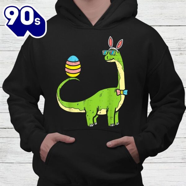 Brontosaurus Bunny Ears Egg Easter Day Dinosaur Shirt