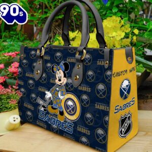 Buffalo Sabres NHL Minnie Women Leather Hand Bag