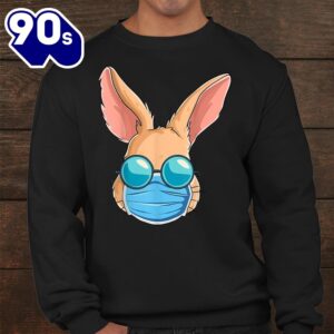 Bunny In A Mask Easter Day Eggs Hunt Gift Woshirt 4