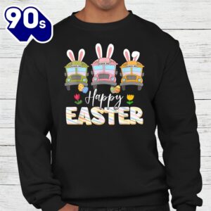 Bunny School Bus Driver Happy Easter Day Shirt 3