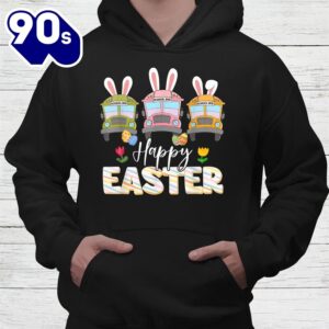 Bunny School Bus Driver Happy Easter Day Shirt 4