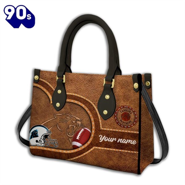 Carolina Panthers-Custom Name NFL Leather Bag