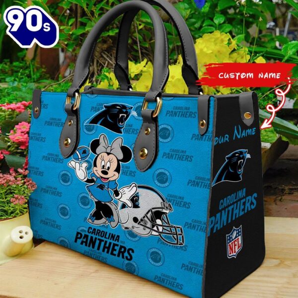 Carolina Panthers Minnie Women Leather Hand Bag