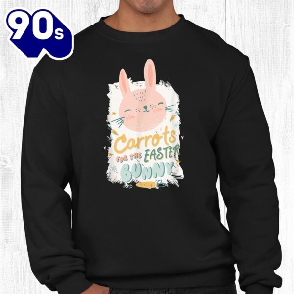 Carrots Easter Bunny Retro Funny Design Bunny Funny Vintage Shirt