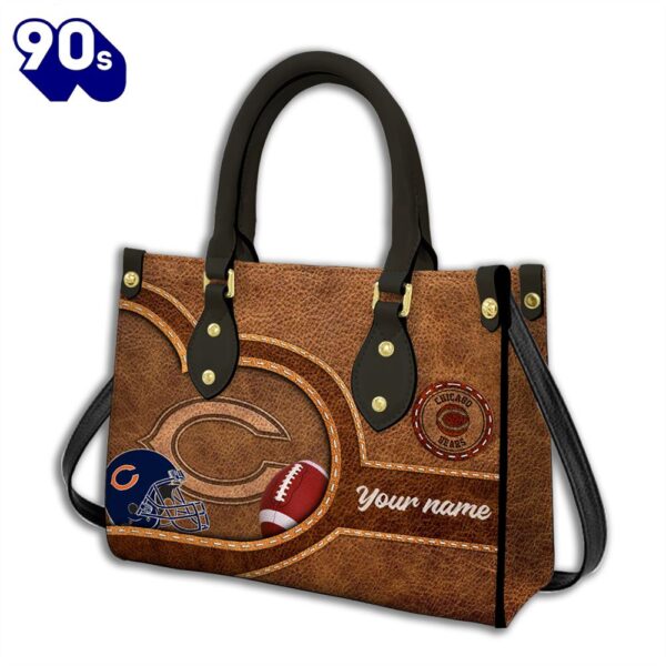 Chicago Bears-Custom Name NFL Leather Bag