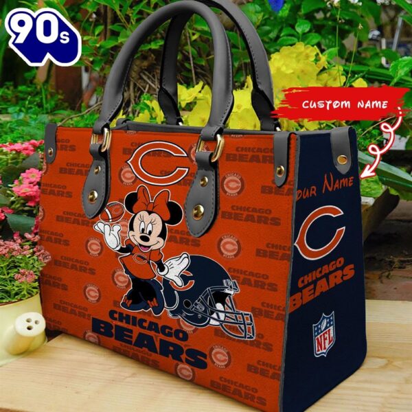Chicago Bears Minnie Women Leather Hand Bag