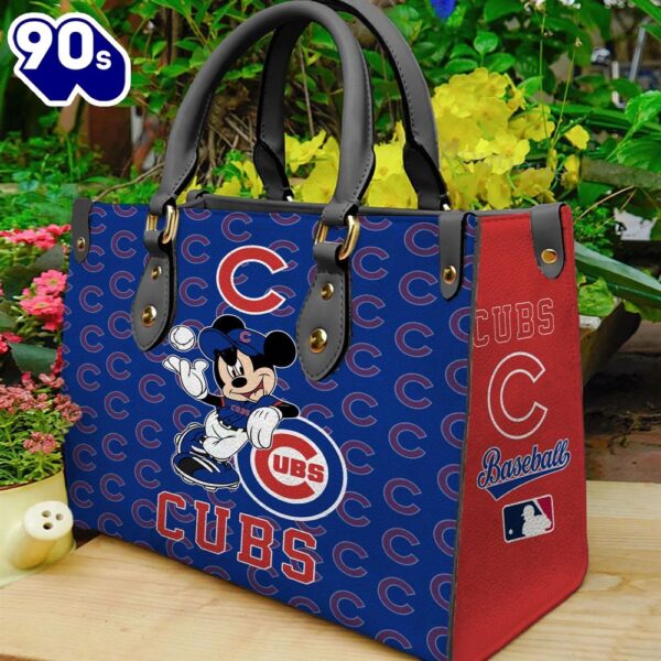 Chicago Cubs Mickey Women Leather Hand Bag