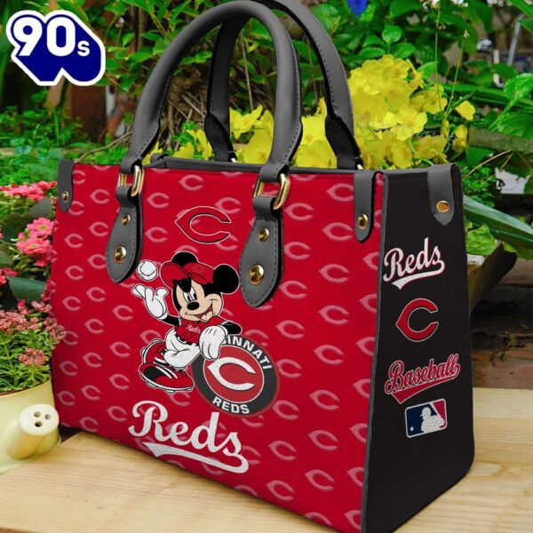 Cincinnati Reds Mickey Women Leather Hand Bag