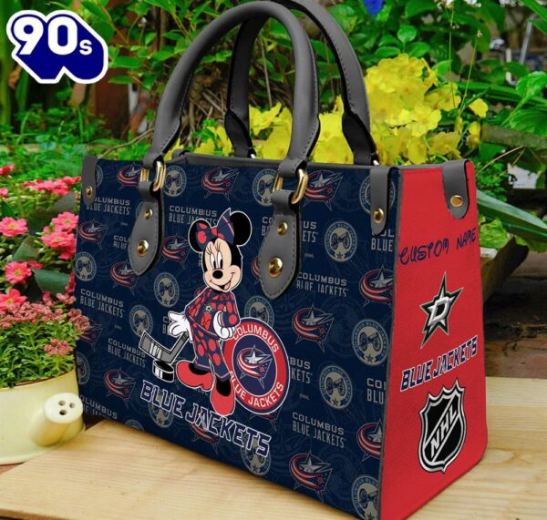 Columbus Blue Jackets NHL Minnie Women Leather Hand Bag