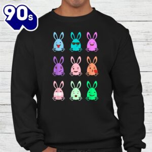 Cute Easter Bunnies Emoticon Bunnies Easter 2022 Shirt 3