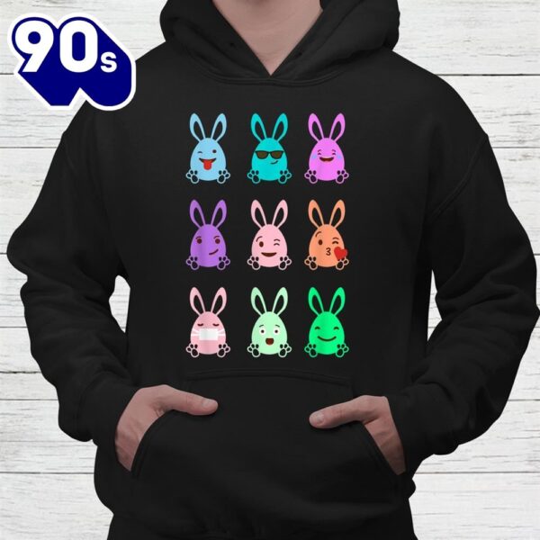 Cute Easter Bunnies Emoticon Bunnies Easter 2022 Shirt