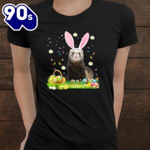 Cute Ferret Easter Day Bunny Eggs Easter Costume Shirt 3